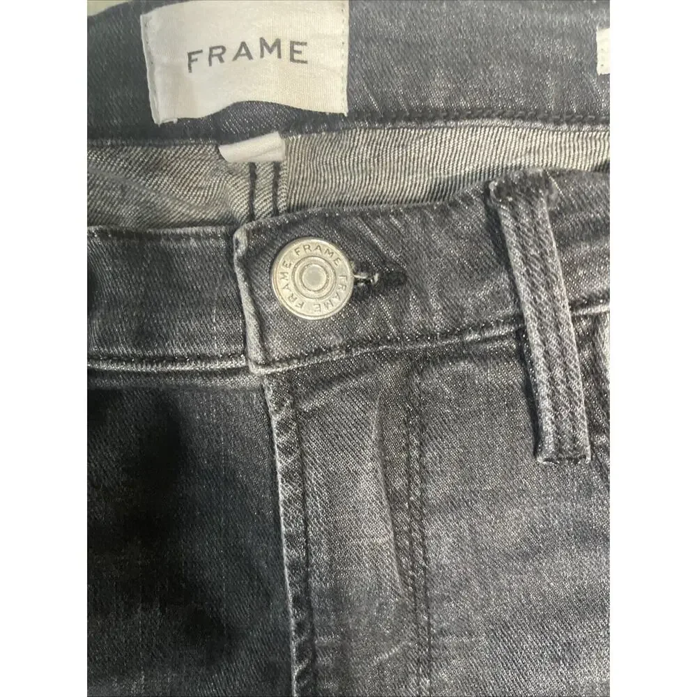 Frame Jeans Women’s Size 33 L'Homme Slim Black Denim Pants